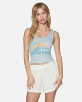 Palm Peaks Scoop Crop Tank