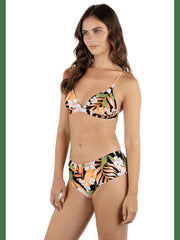 Atrium Tropical Banded Triangle Bikini Top